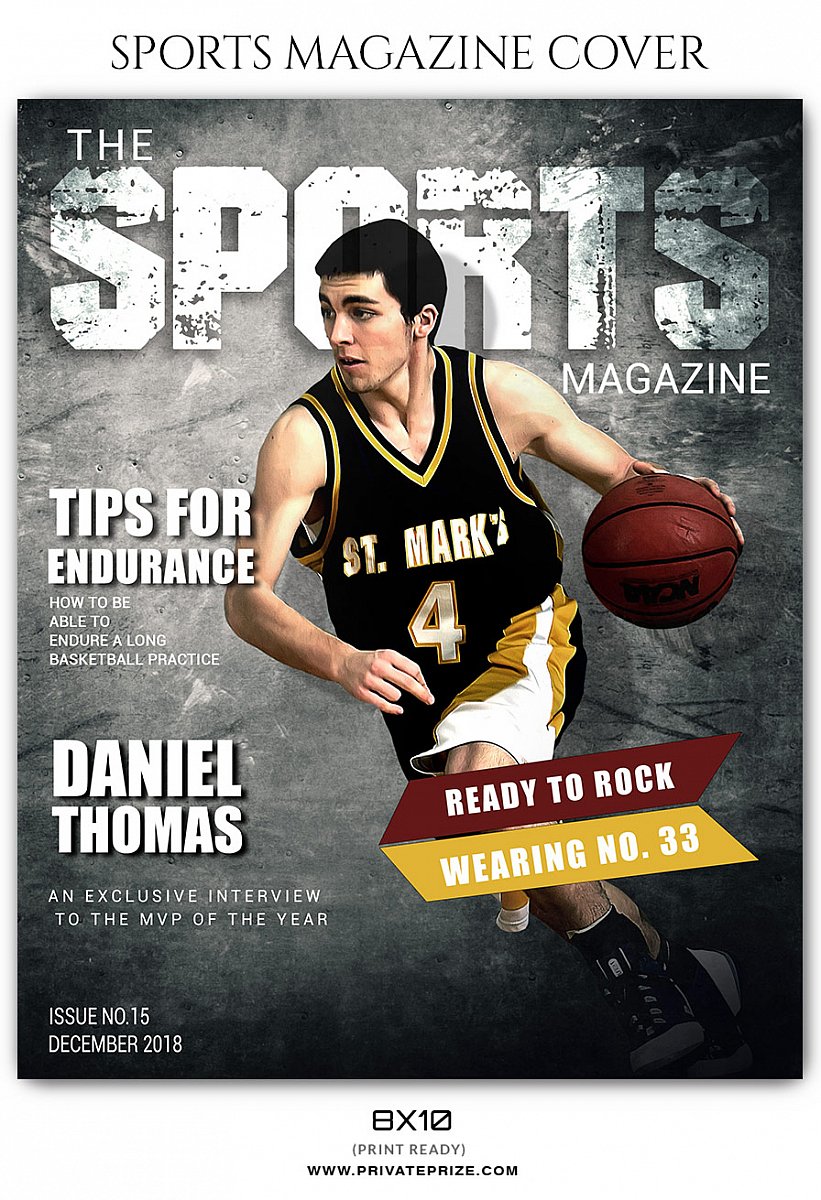 Sports Magazine Cover 8x10